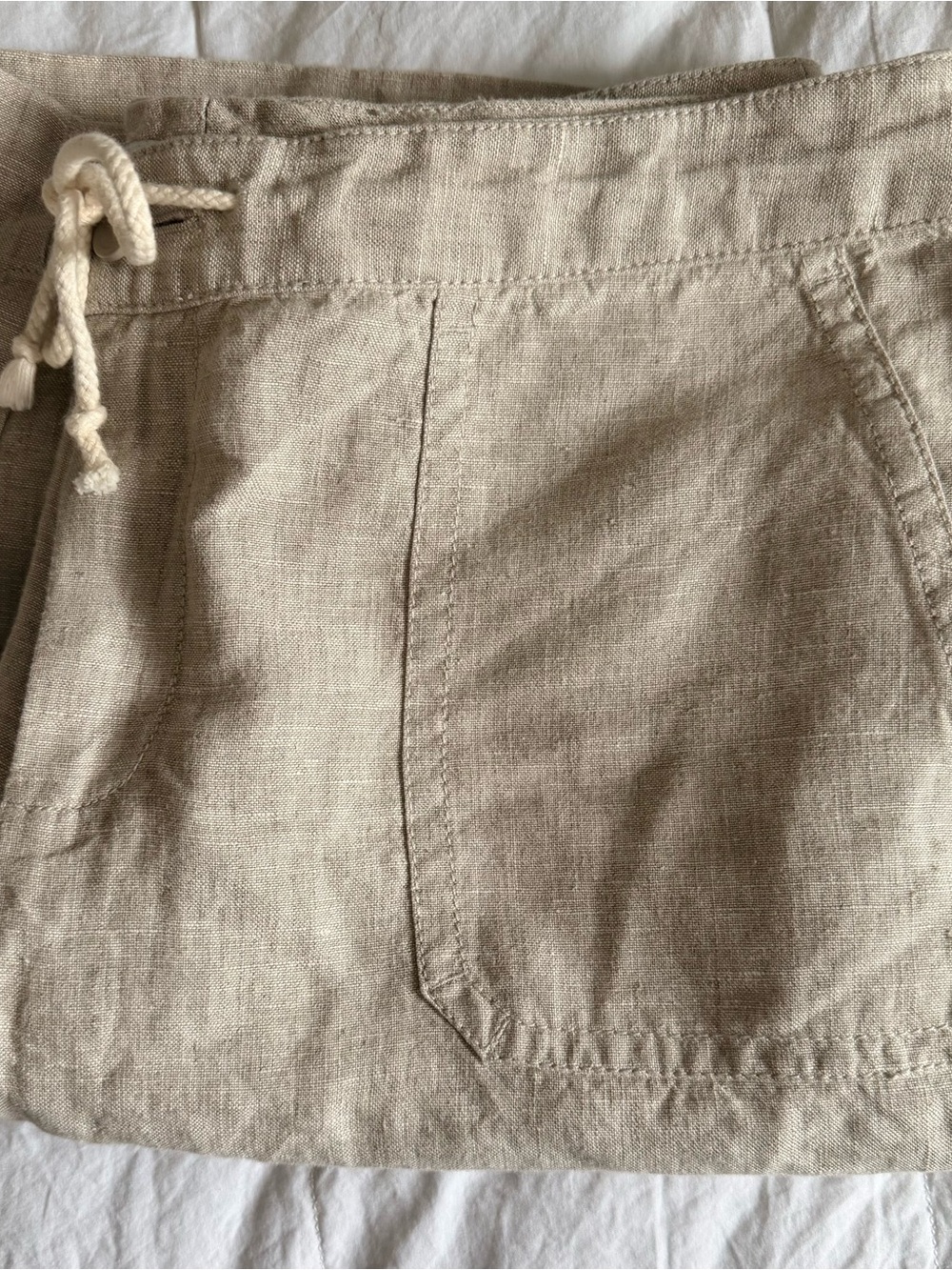 100% Linen Drawstring/Zip Shorts 10/12